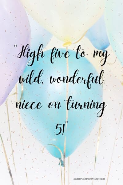 5 year old birthday quotes: birthday balloons with quote