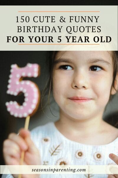 5 year old birthday quotes: birthday girl with #5 birthday cookie