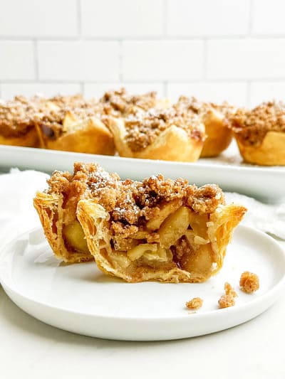 plate of mini apple pies