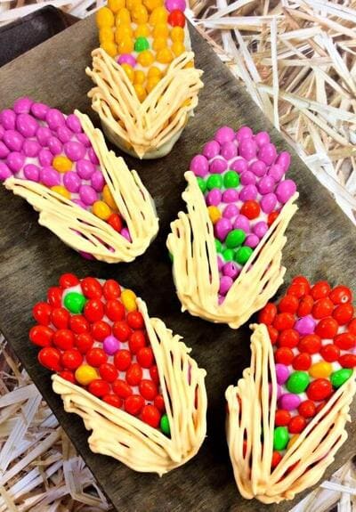 tray of Indian corn Nutter Bitter cookies