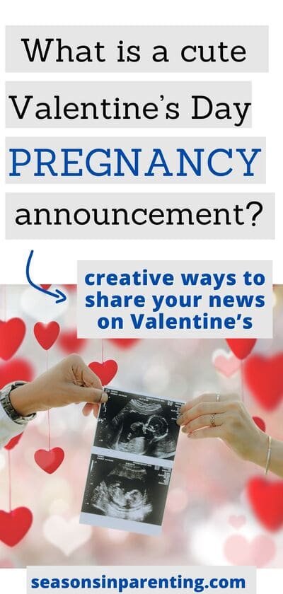Valentine's baby announcement ideas: man and woman holding ultrasound photos