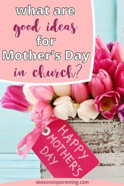 Mother's Day gift ideas for church: bouquet of red, pink, and white tulips