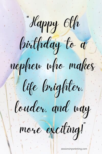 6 year old birthday quotes: birthday balloons with quote
