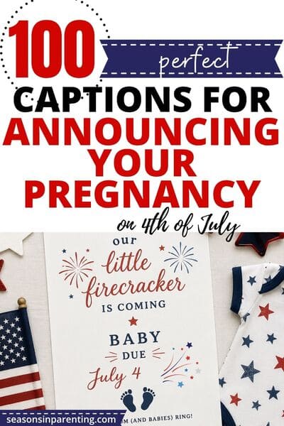 4th of July baby announcement quotes: flat lay baby announcement for 4th of July