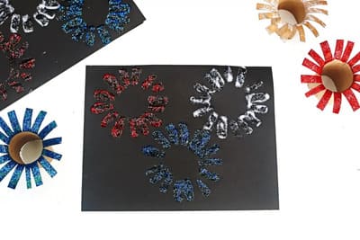 toilet paper fireworks craft