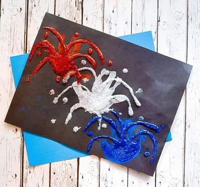 fireworks handprint craft