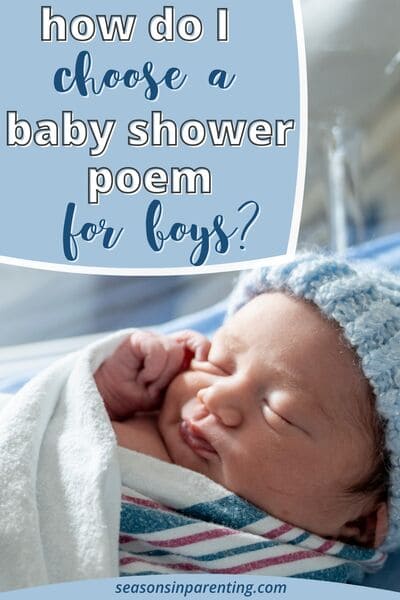 baby shower poems for boys: sleeping baby boy
