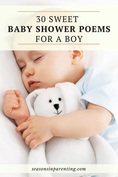 baby shower poems for boys: sleeping baby boy