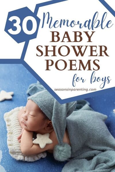 baby shower poems for boys: sleeping baby boy