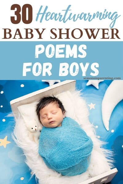 baby shower poems for boys: sleeping baby boy