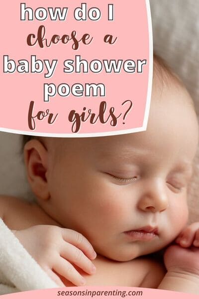 baby shower poems for girls: sleeping baby girl
