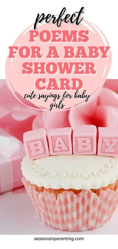baby shower poems for girls: pink baby shower gifts and cupcake